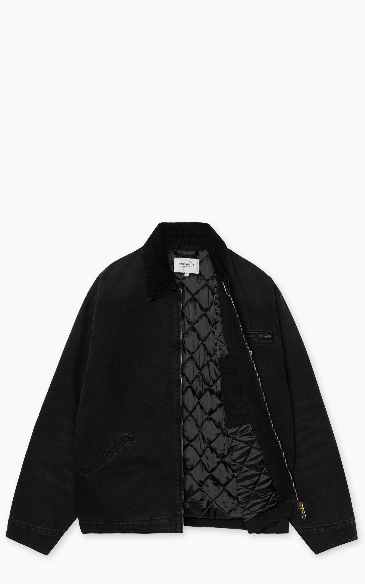 Carhartt WIP OG Detroit Jacket Dearborn Canvas Stone Black/Black - Image 2