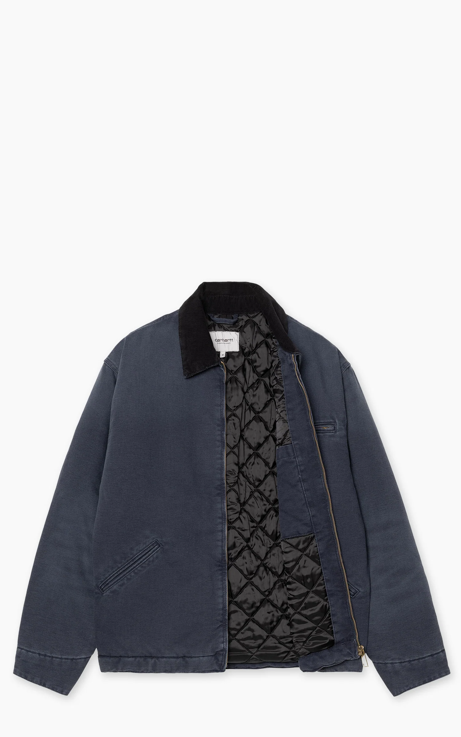 Carhartt WIP OG Detroit Jacket Dearborn Canvas Stone Dark Navy/Black - Image 2