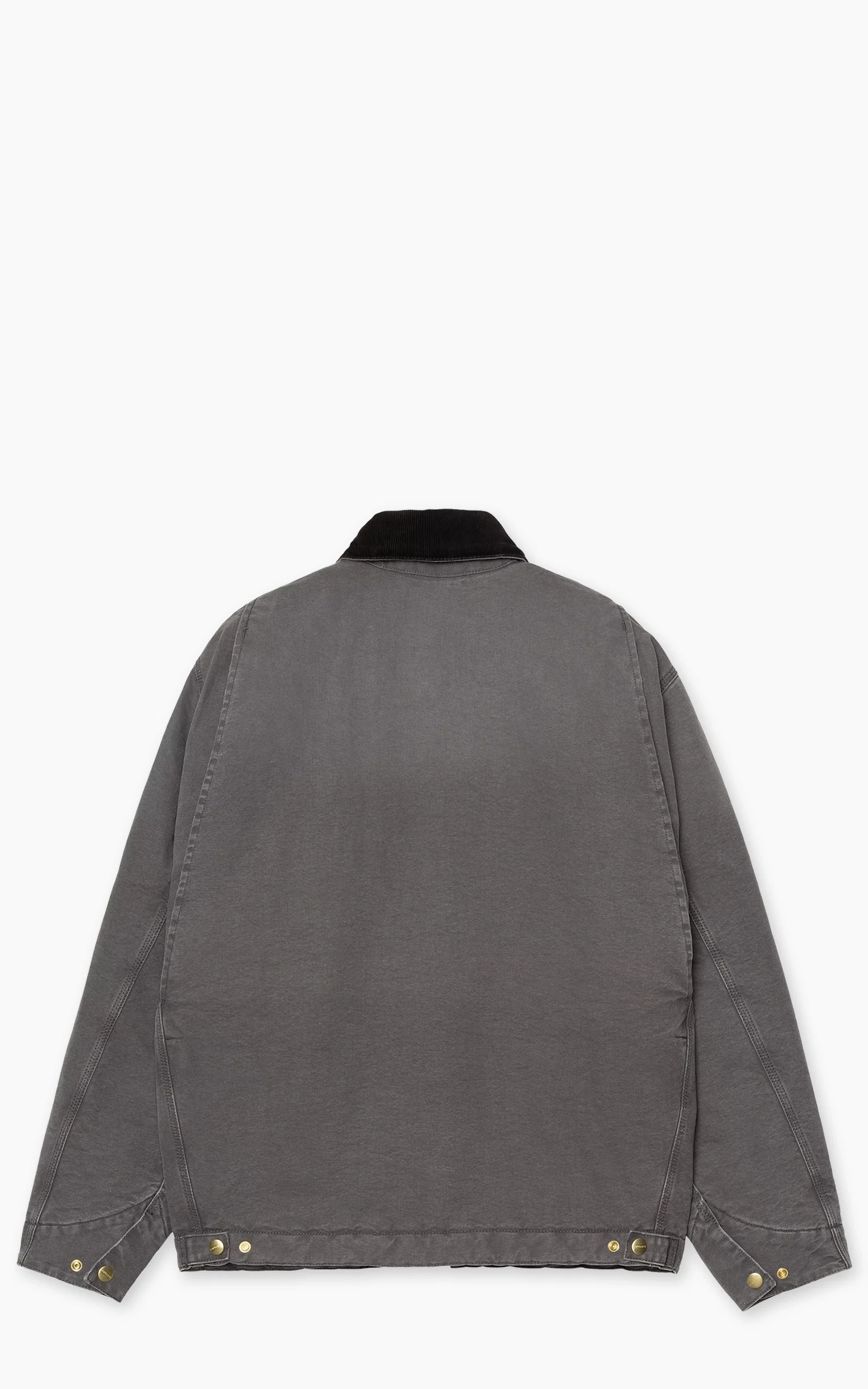 Carhartt WIP OG Detroit Jacket Dearborn Canvas Stone Graphite/Black - Image 2