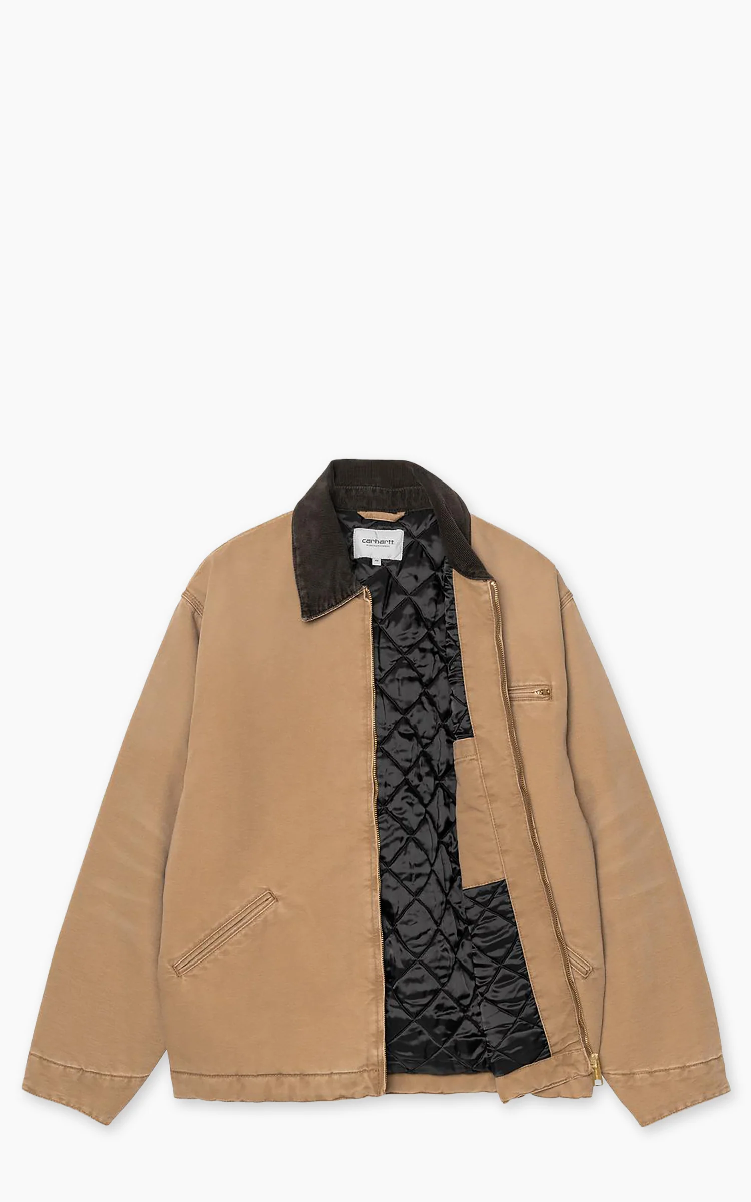 Carhartt WIP OG Detroit Jacket Dearborn Canvas Stone Hamilton Brown/Tobacco - Image 2
