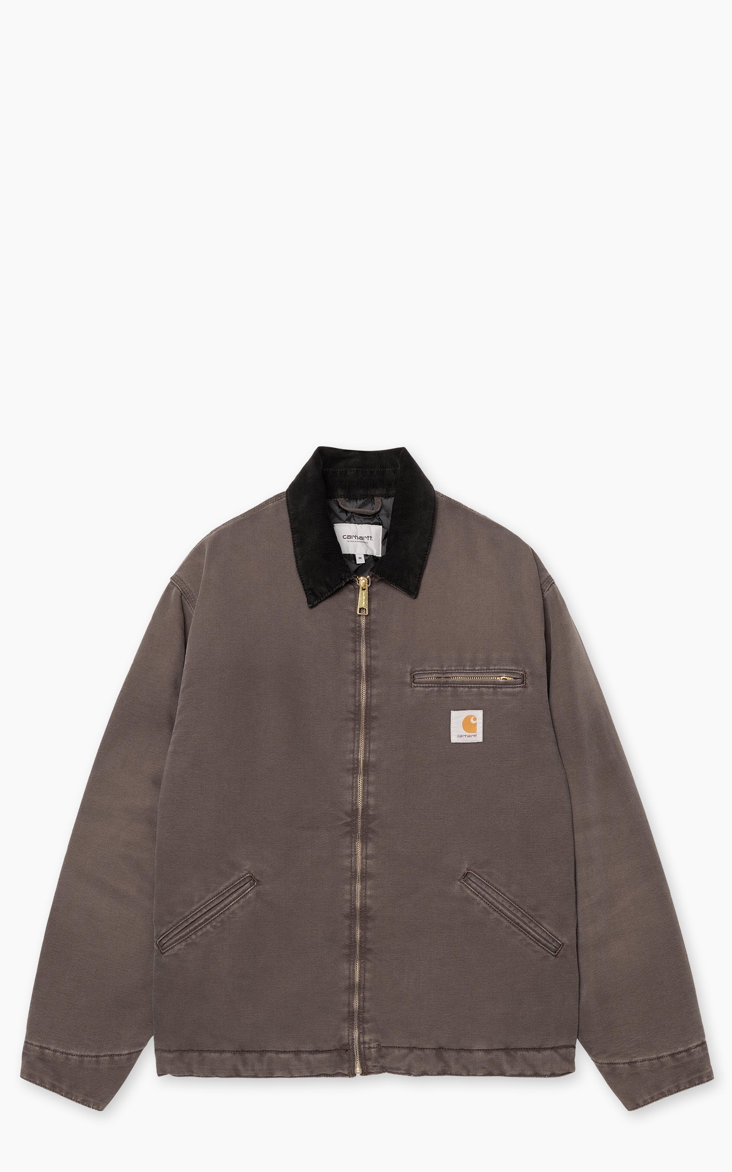 Carhartt WIP OG Detroit Jacket Dearborn Canvas Stone Tobacco/Black