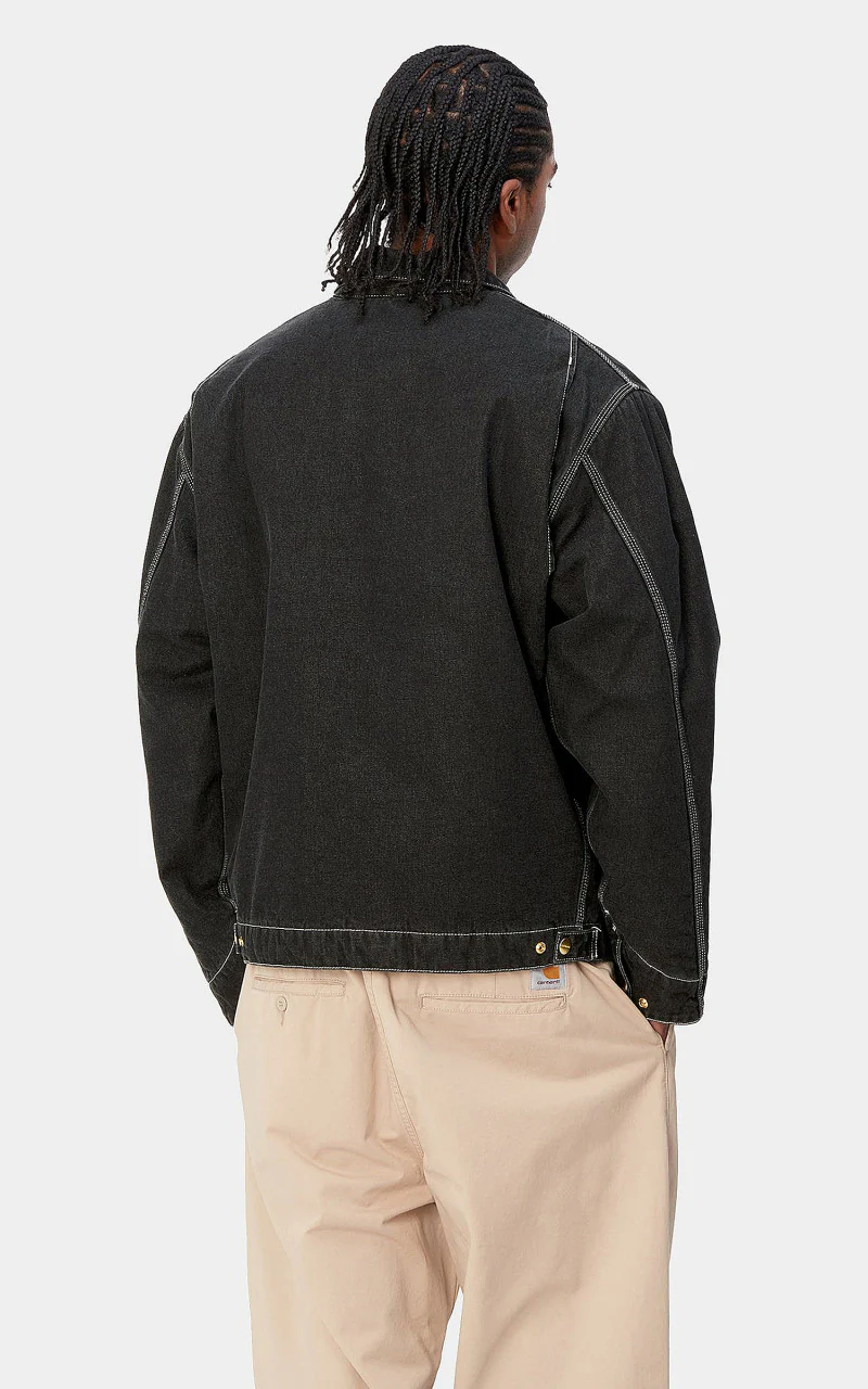Carhartt WIP OG Detroit Jacket Norco Denim Black Stone Washed - Image 6