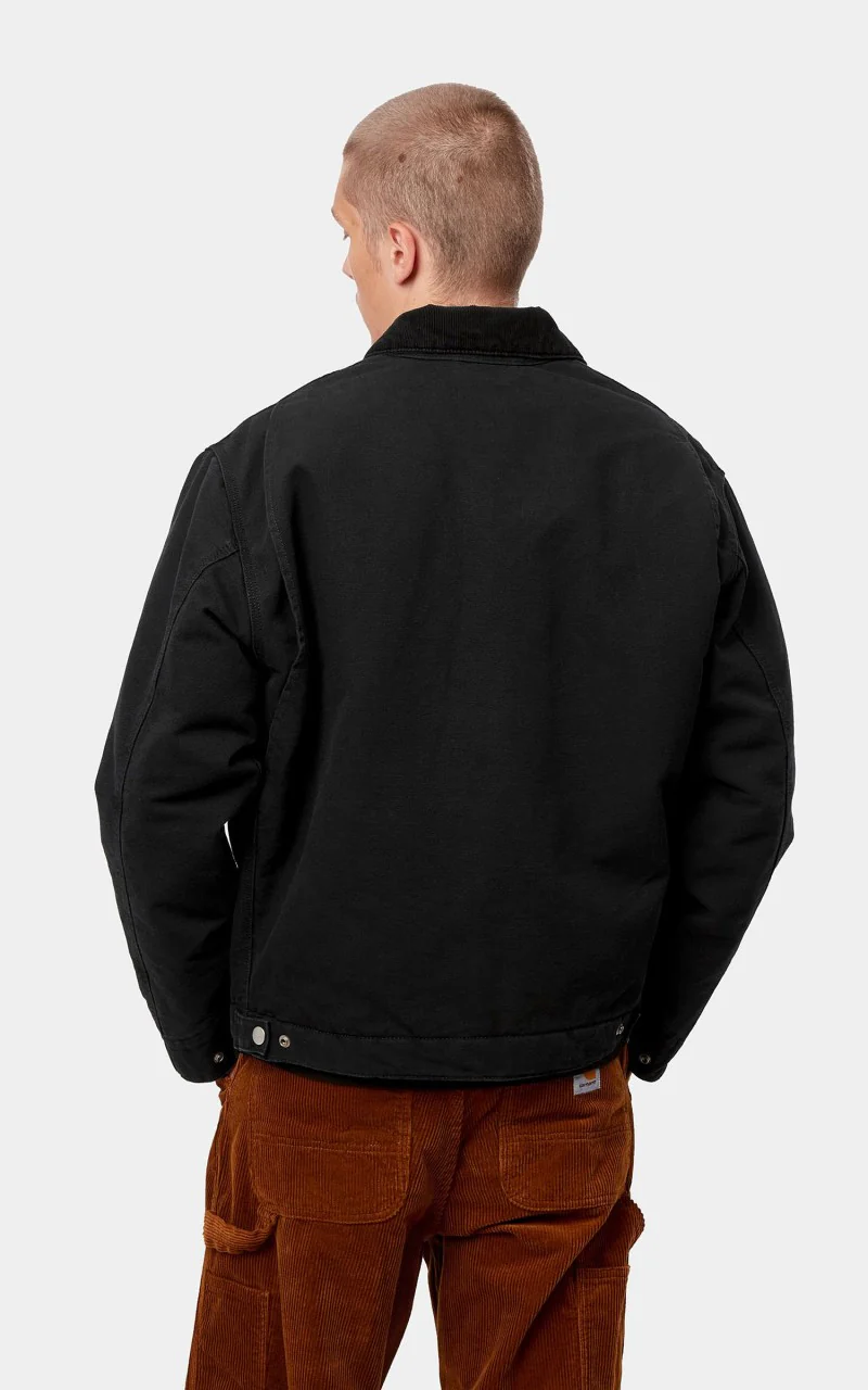 Carhartt WIP OG Detroit Jacket Winter Aged Canvas Black - Image 3