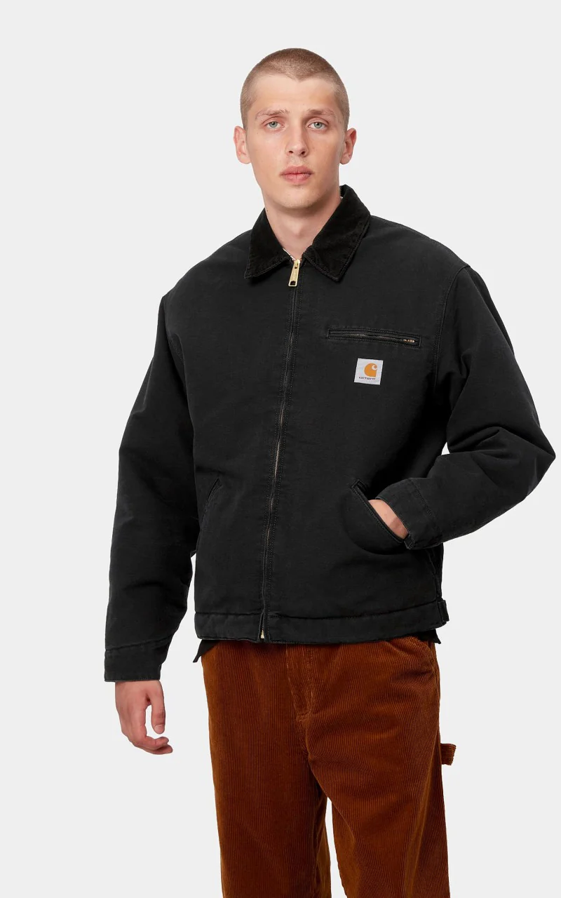 Carhartt WIP OG Detroit Jacket Winter Aged Canvas Black - Image 4