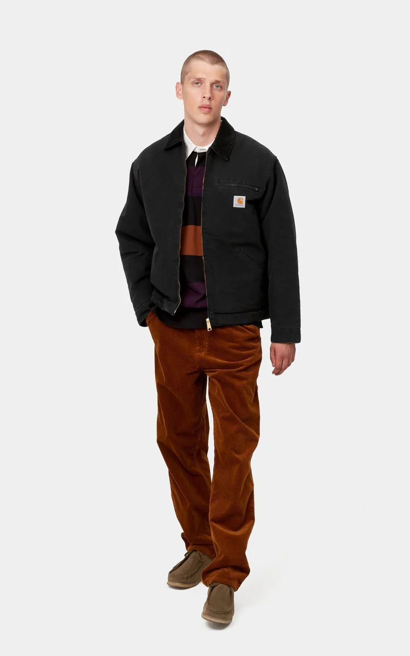Carhartt WIP OG Detroit Jacket Winter Aged Canvas Black - Image 5