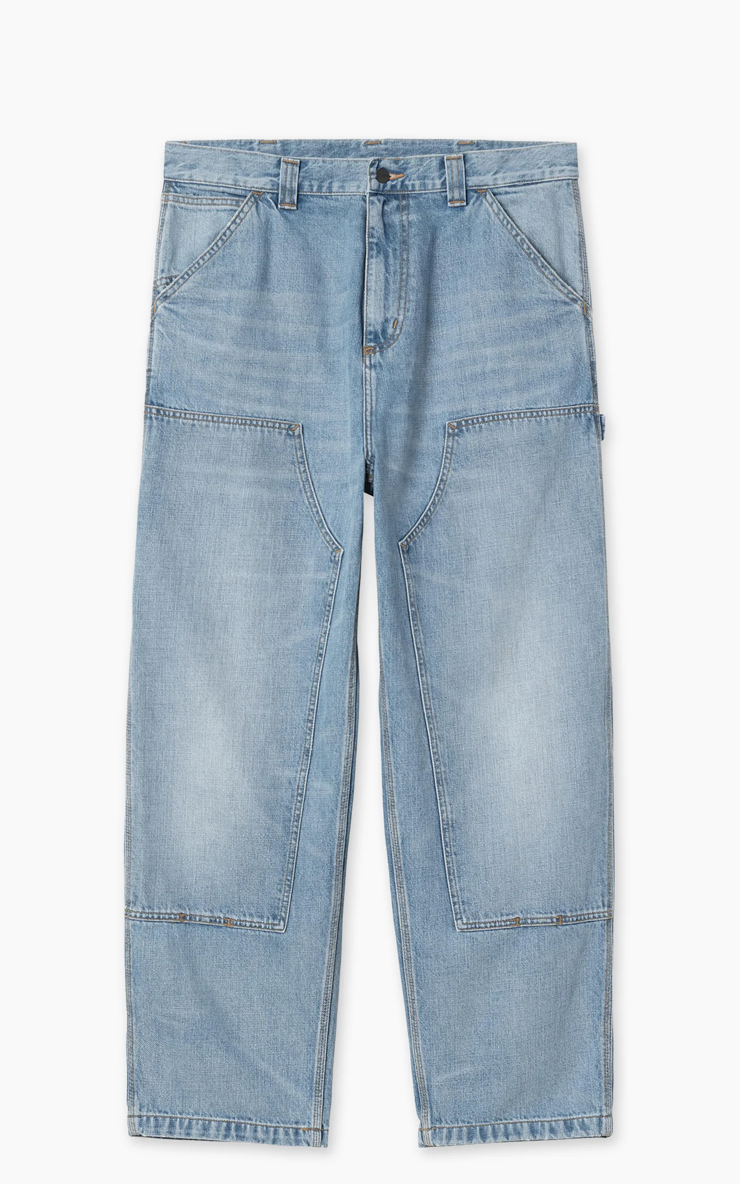 Carhartt WIP OG Double Knee Pant Camano Denim Burst Washed Blue - Image 2