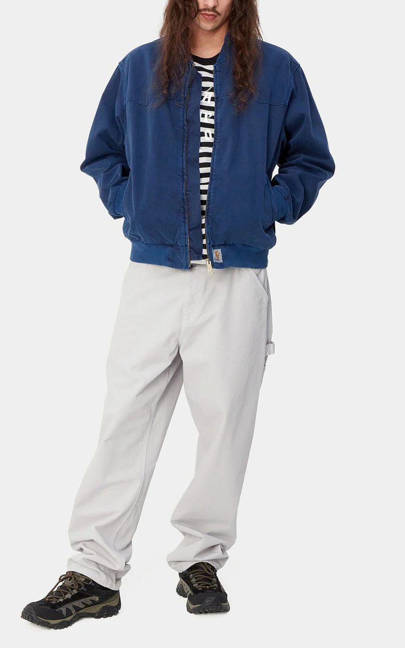 Carhartt WIP OG Santa Fe Bomber Clark Twill Elder Stone Dyed - Image 4