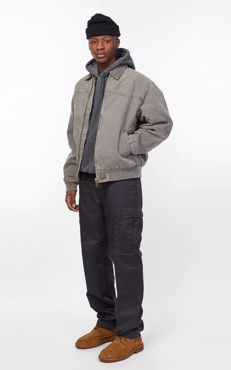 Carhartt WIP OG Santa Fe Jacket Black/Black Faded - Image 4