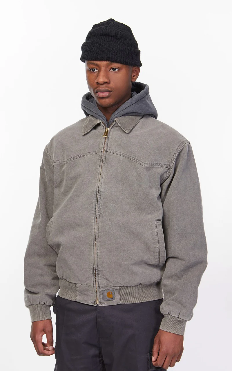 Carhartt WIP OG Santa Fe Jacket Black/Black Faded - Image 5