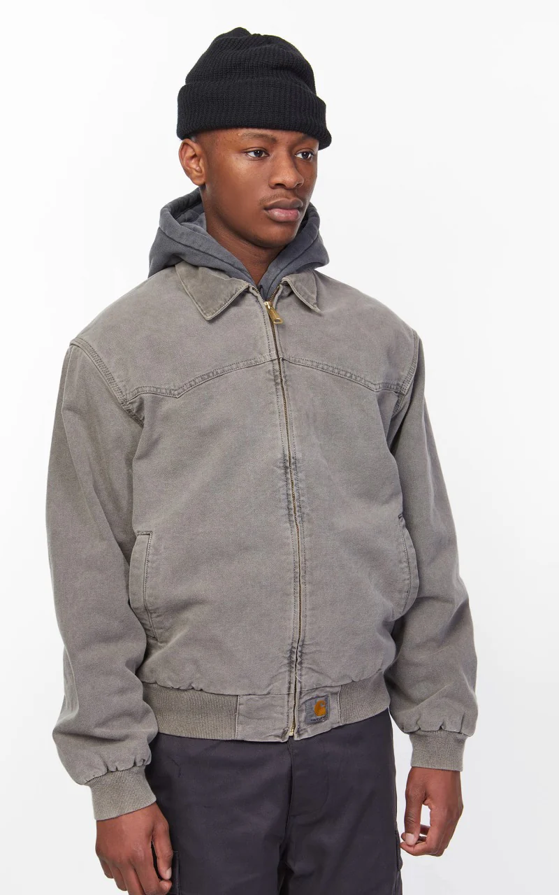 Carhartt WIP OG Santa Fe Jacket Black/Black Faded - Image 6