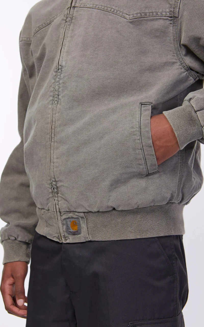 Carhartt WIP OG Santa Fe Jacket Black/Black Faded - Image 8