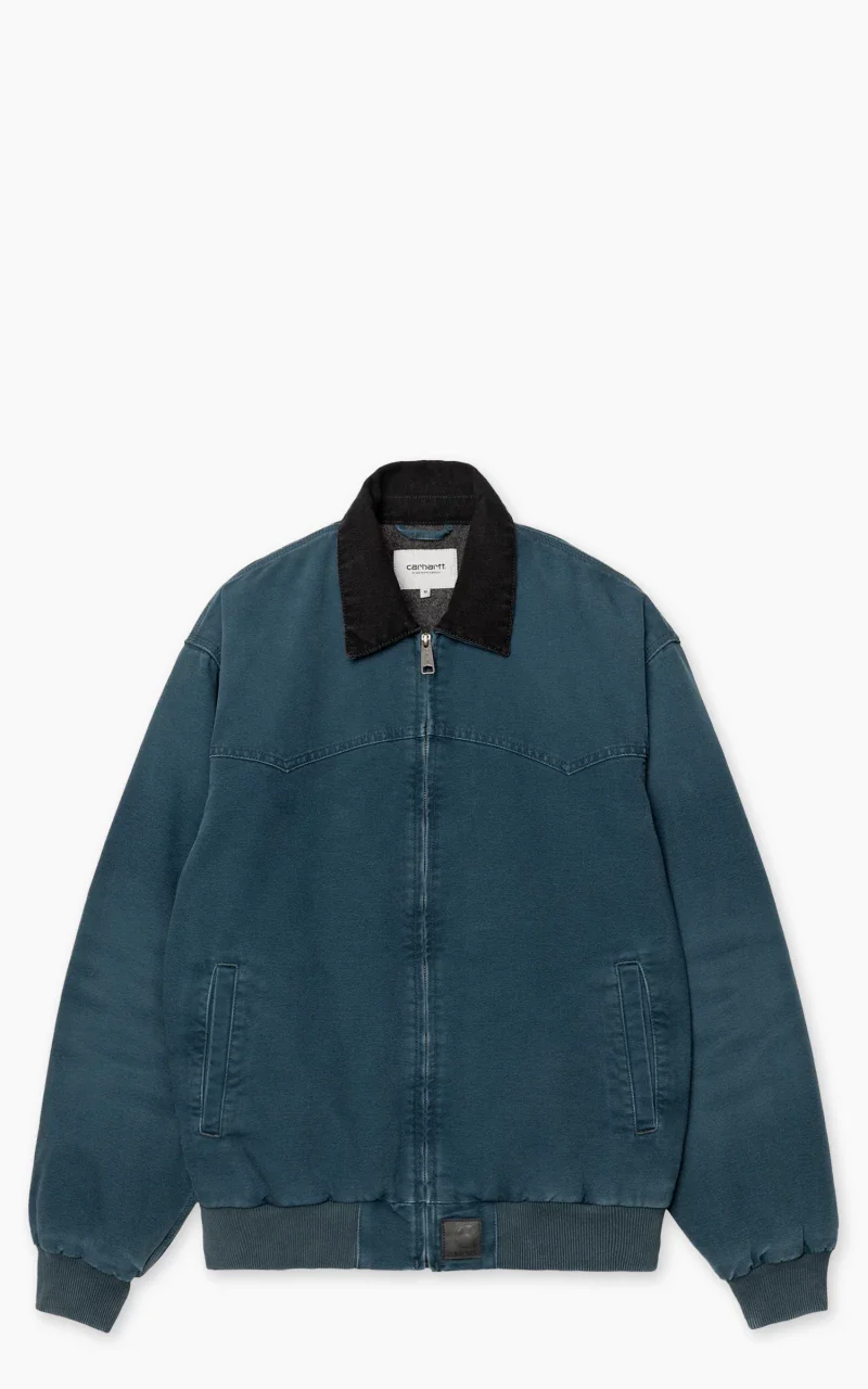 Carhartt WIP OG Santa Fe Jacket Dearborn Canvas Deep Lagoon/Black