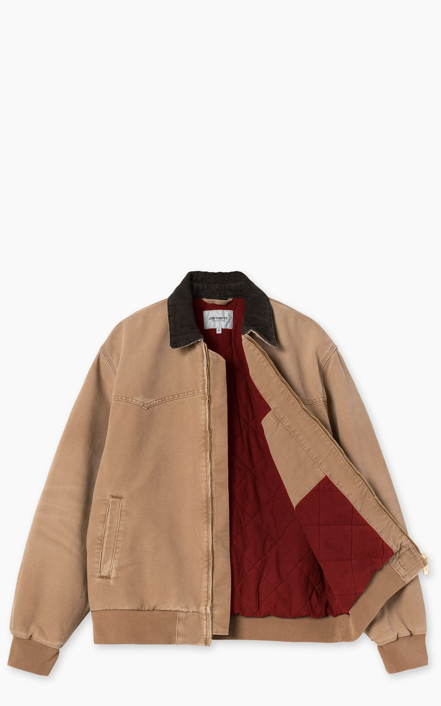 Carhartt WIP OG Santa Fe Jacket Dearborn Canvas Grind Washed Hamilton Brown/Tobacco - Image 2
