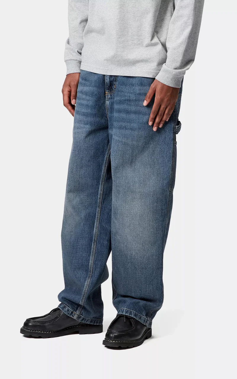 Carhartt WIP OG Single Knee Pant Camano Denim Blue Dark Used Wash - Image 4