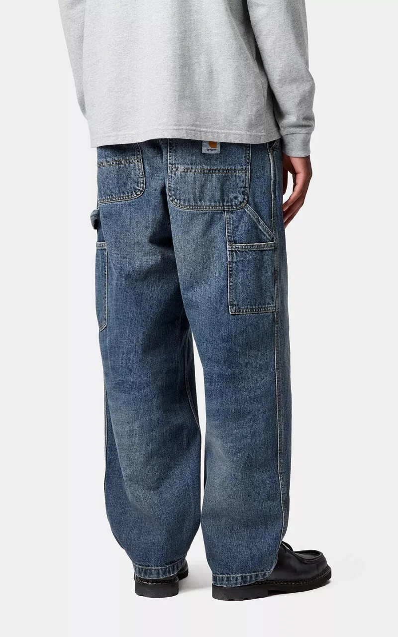 Carhartt WIP OG Single Knee Pant Camano Denim Blue Dark Used Wash - Image 6