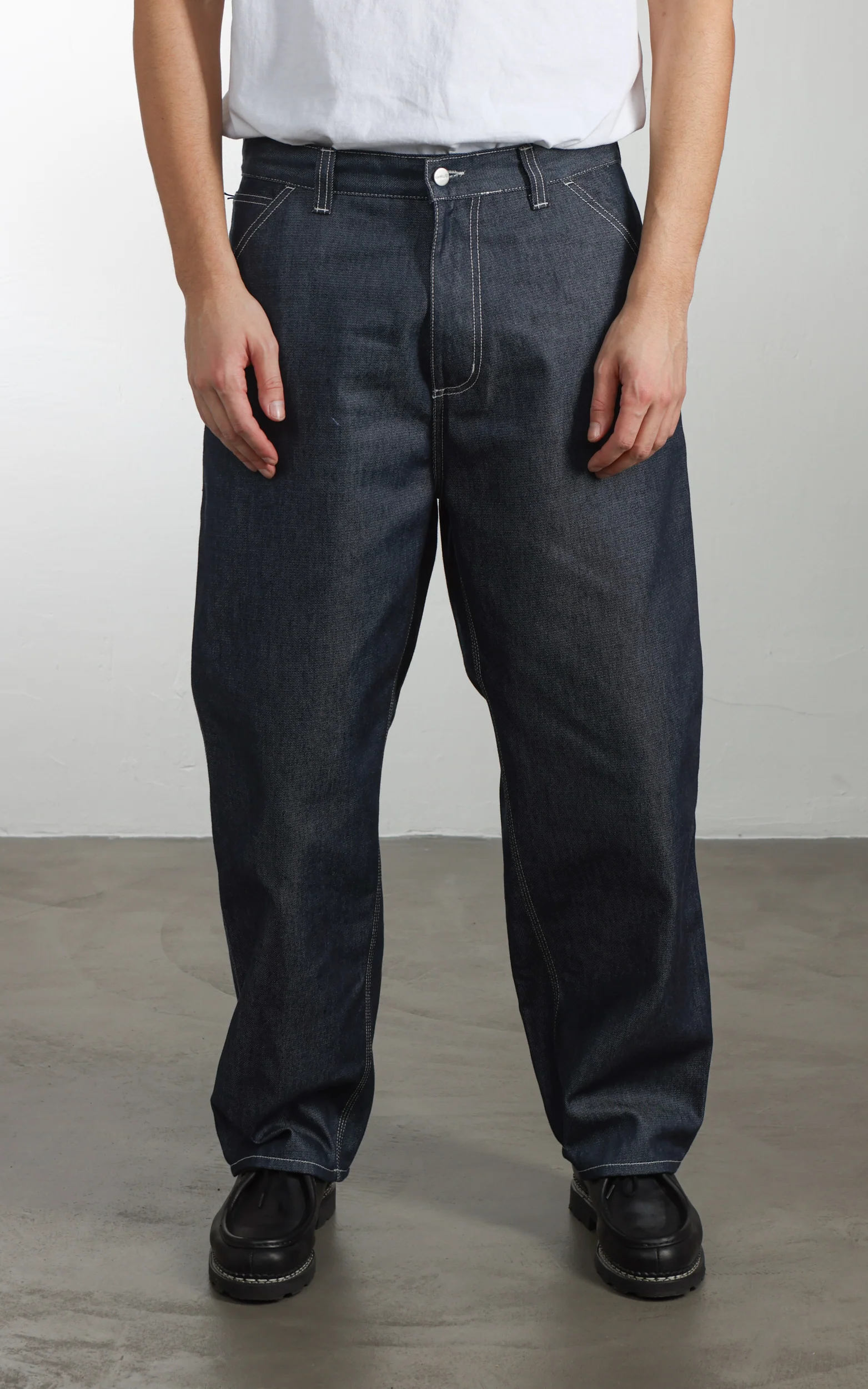 Carhartt WIP OG Single Knee Pant Melbourne Denim Blue Rigid - Image 3