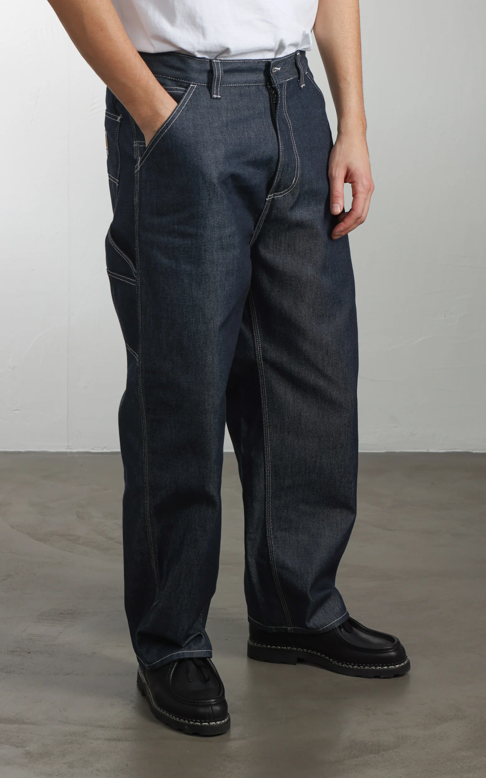 Carhartt WIP OG Single Knee Pant Melbourne Denim Blue Rigid - Image 4