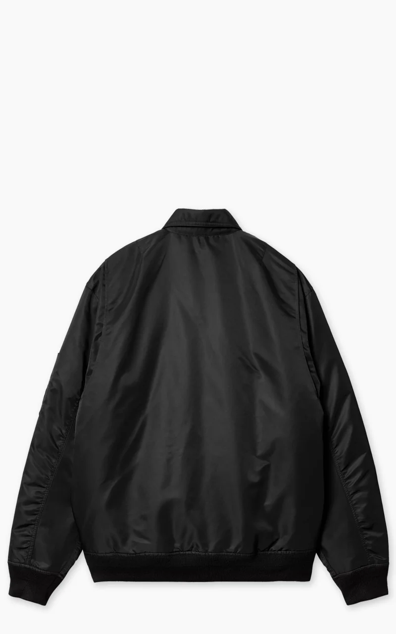 Carhartt WIP Olten Bomber Jacket Nylon Black/Turmeric - Image 7