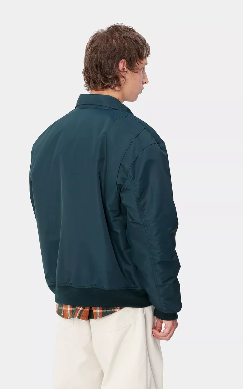 Carhartt WIP Olten Bomber Jacket Nylon Duck Blue/Turmeric - Image 7