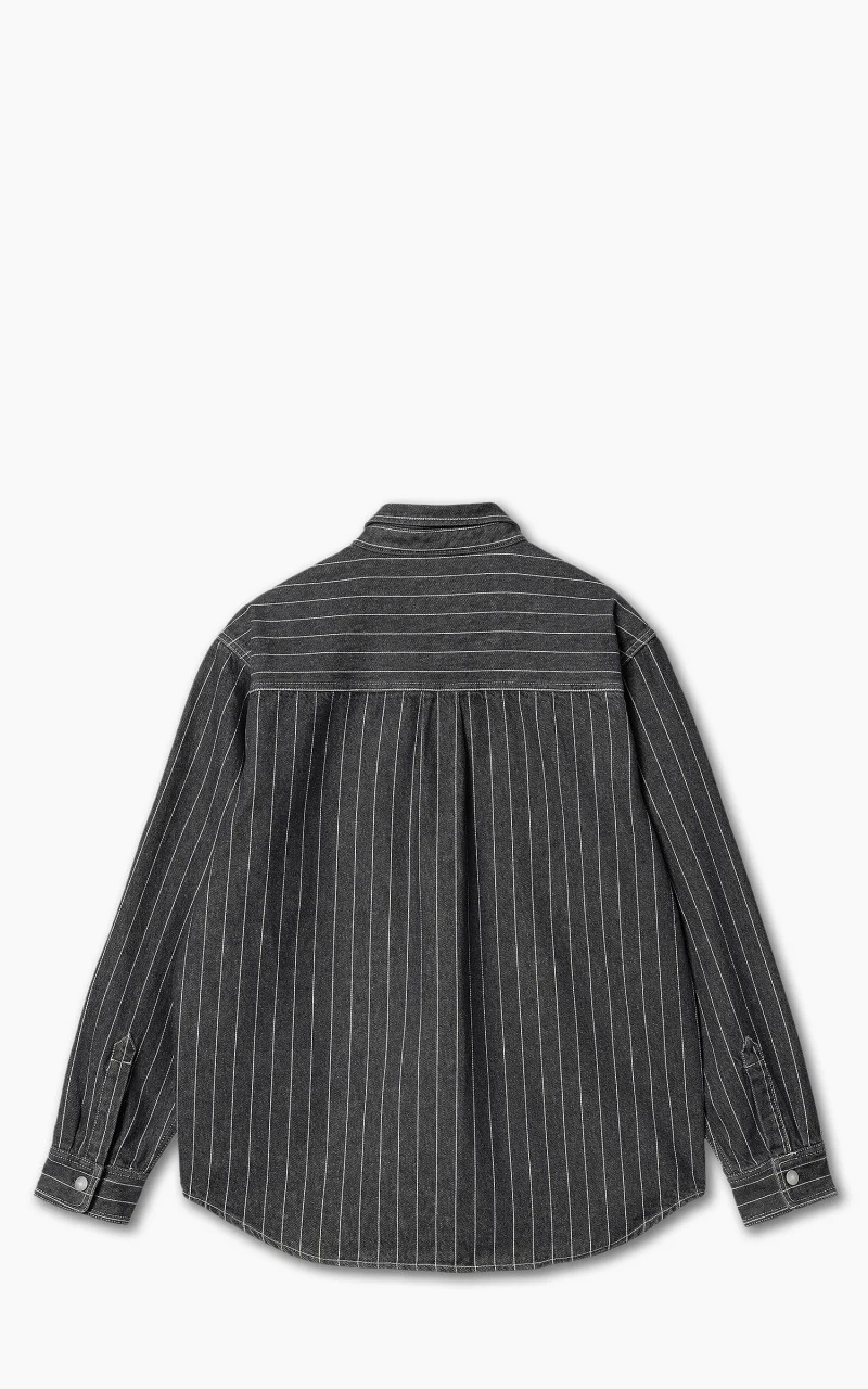 Carhartt WIP Orlean Shirt Jac Orlean Stripe Black/White Stone - Image 3