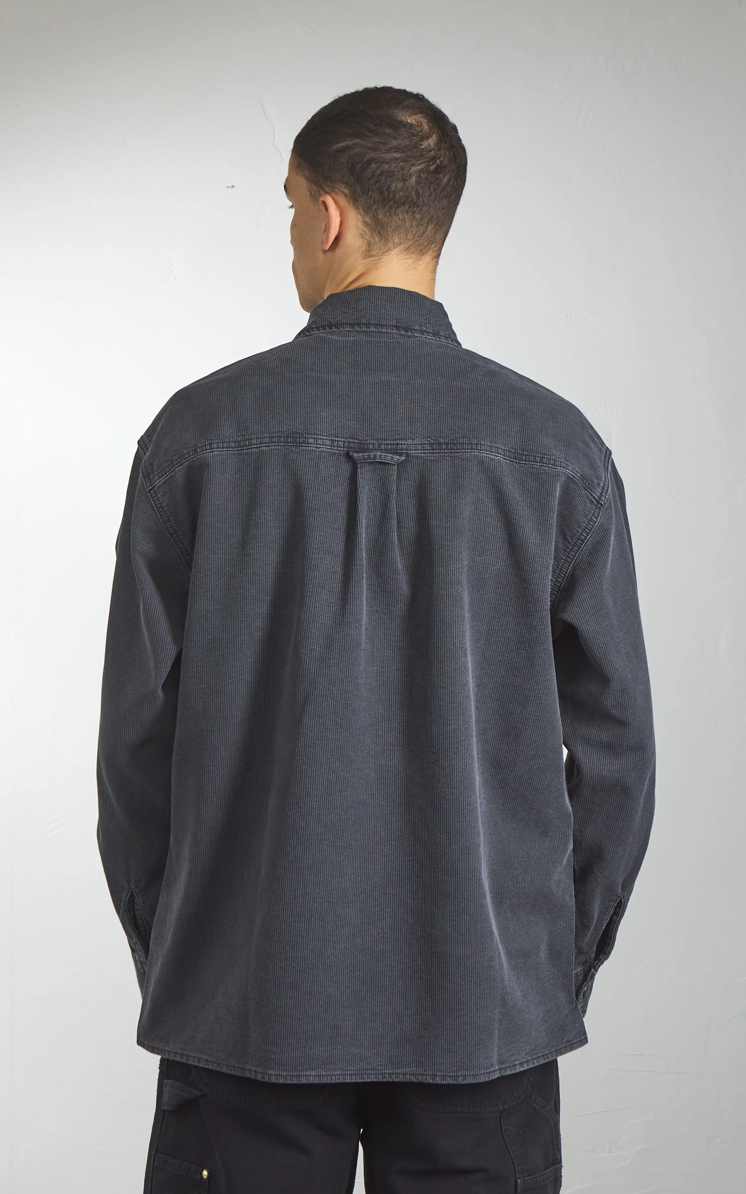 Carhartt WIP Parrish Shirt Jac Stone Washed Obsidian - Image 6