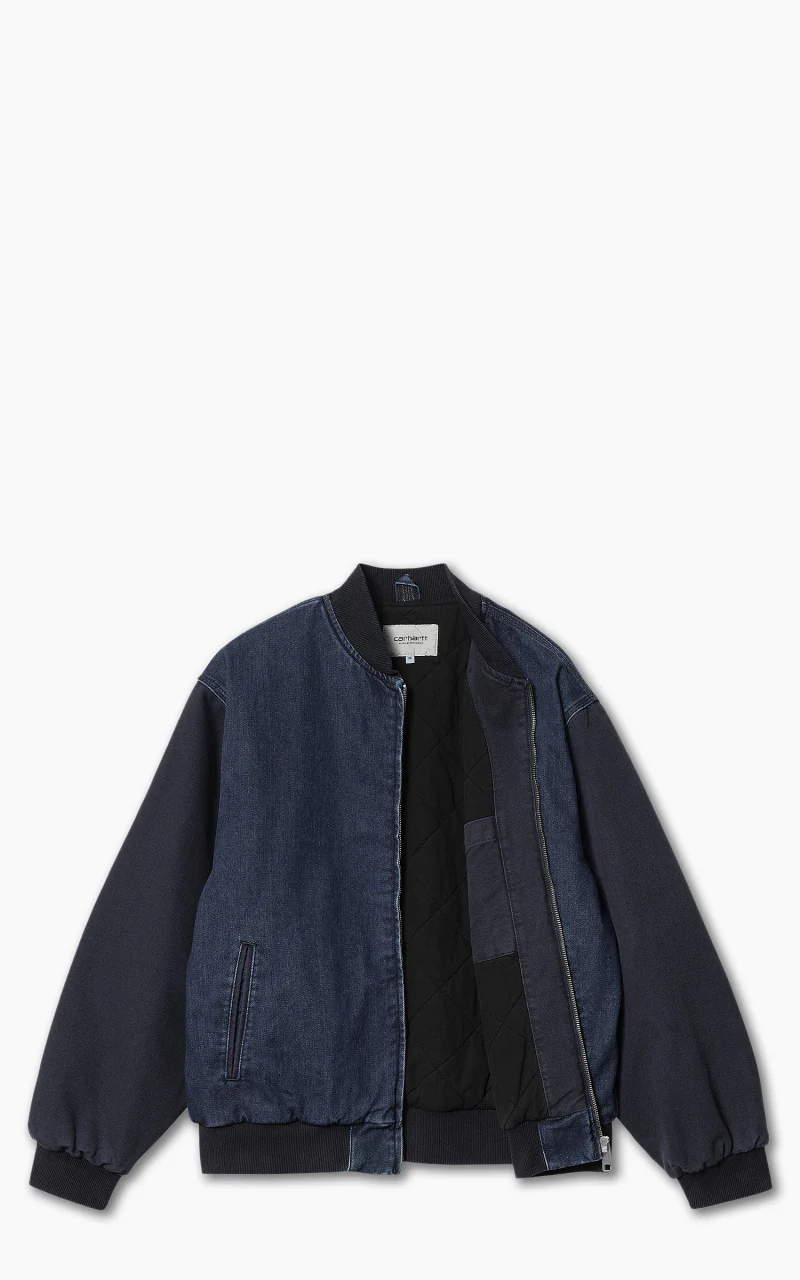 Carhartt WIP Paxon Bomber Maitland Denim Blue/Dark Navy Stone Washed - Image 3