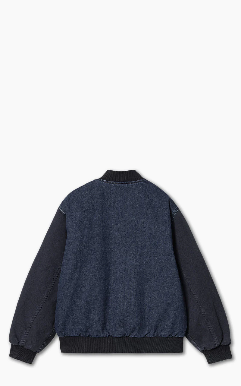 Carhartt WIP Paxon Bomber Maitland Denim Blue/Dark Navy Stone Washed - Image 6