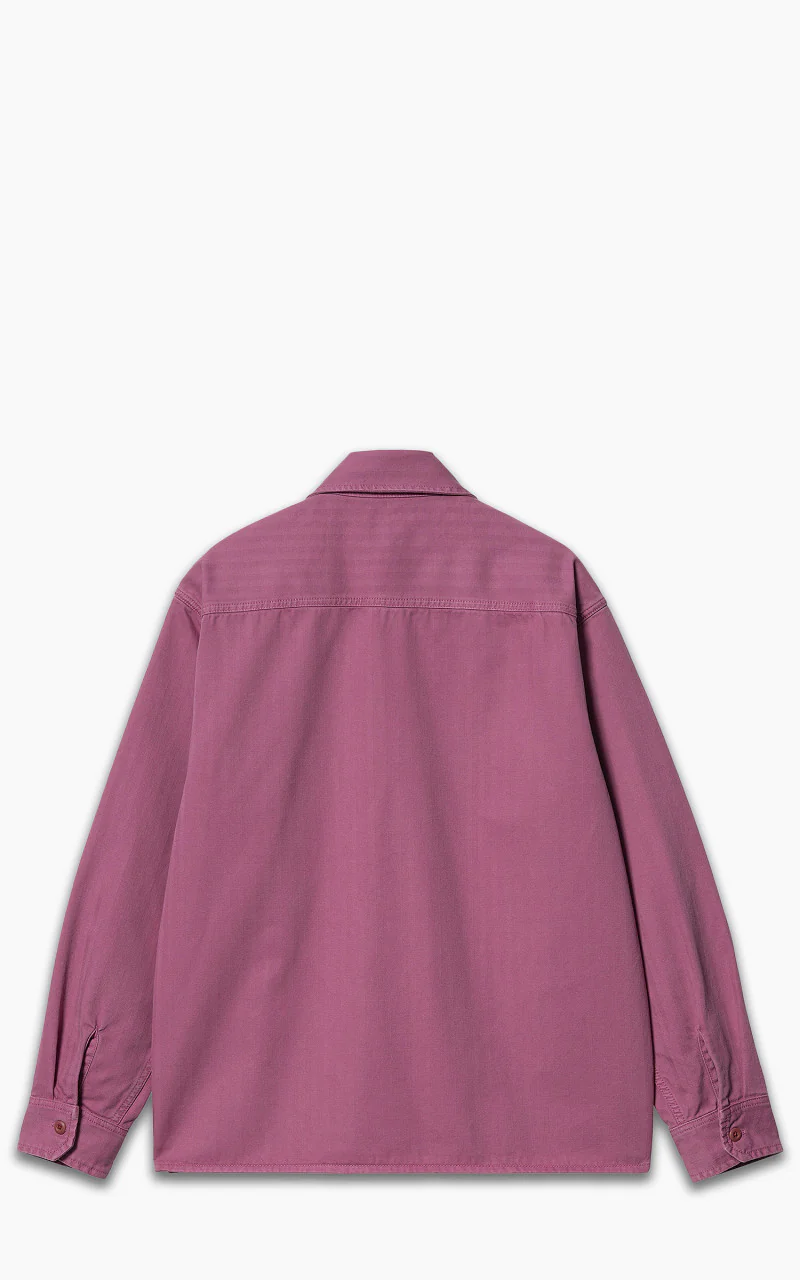 Carhartt WIP Rainer Shirt Jac Redmont Herringbone Magenta - Image 3