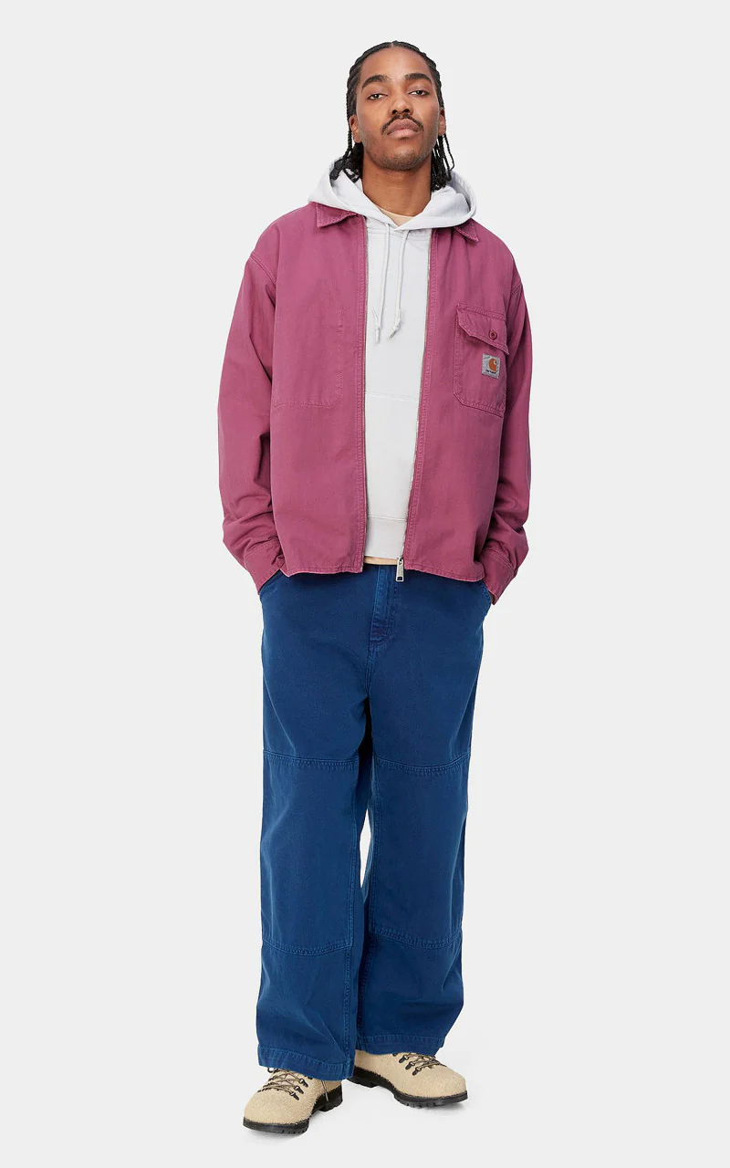 Carhartt WIP Rainer Shirt Jac Redmont Herringbone Magenta - Image 4