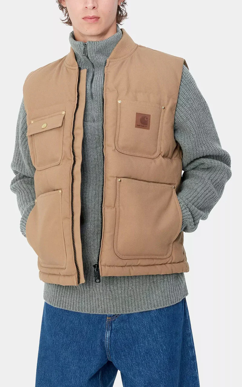 Carhartt WIP Rayley Vest Dearborn Canvas Peanut - Image 2