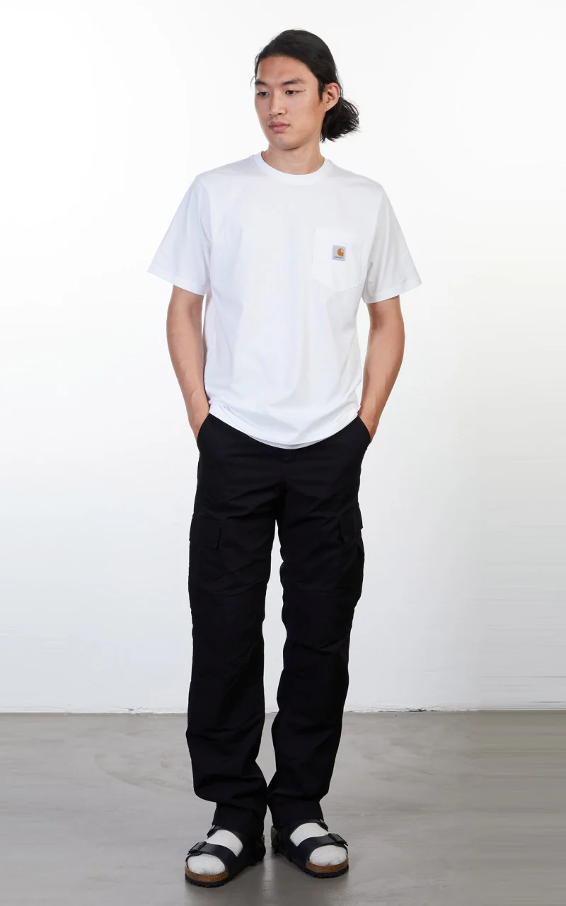 Carhartt WIP Regular Cargo Pant Black Rinsed - Image 3