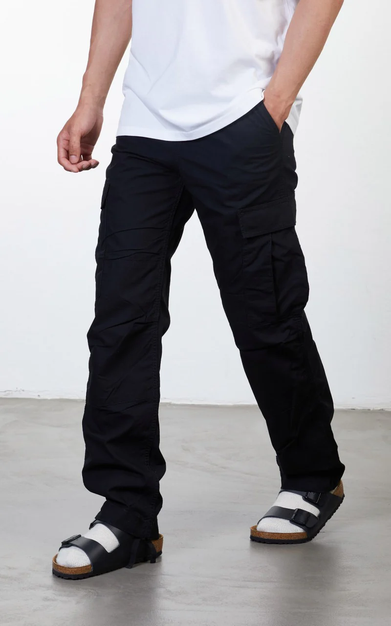 Carhartt WIP Regular Cargo Pant Black Rinsed - Image 4