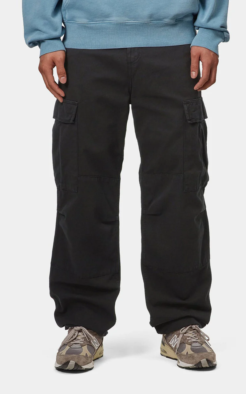 Carhartt WIP Regular Cargo Pant Moraga Twill Garment Dyed Black - Image 4