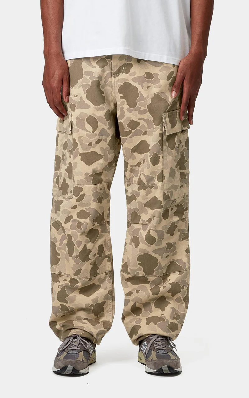 Carhartt WIP Regular Cargo Pant Moraga Twill Rinsed Desert Camo Duck - Image 2
