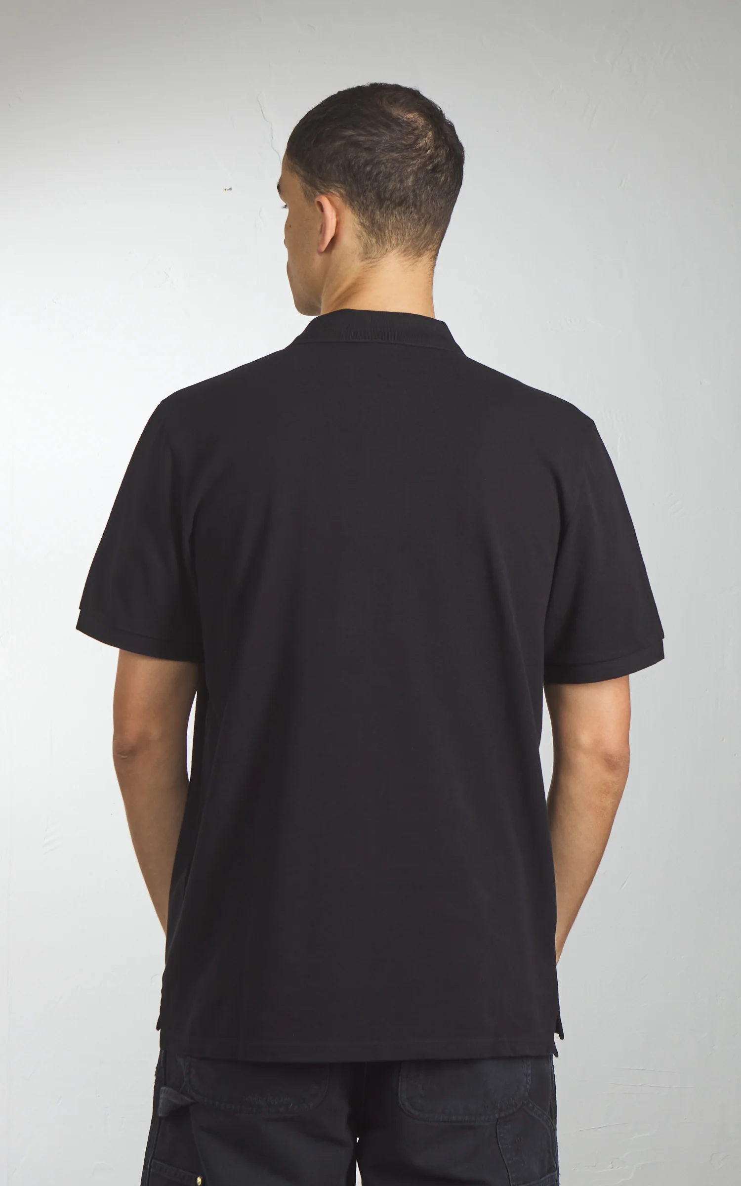 Carhartt WIP S/S Chase Pique Polo Black/Gold - Image 5
