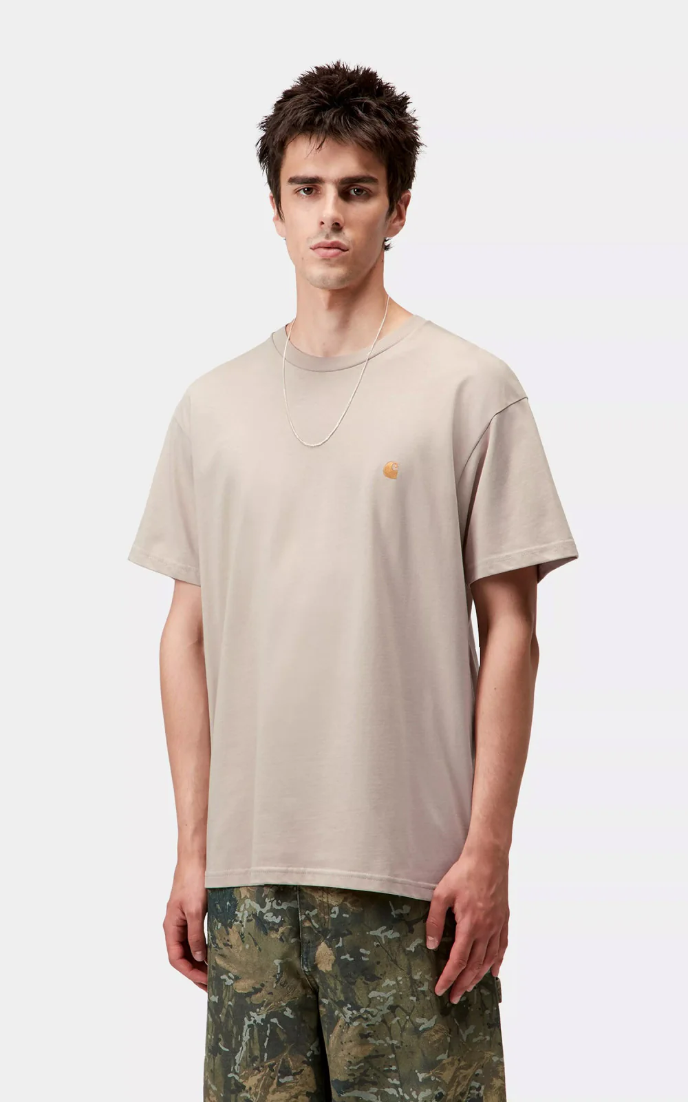 Carhartt WIP S/S Chase T-Shirt Fleur De Sel/Gold - Image 2