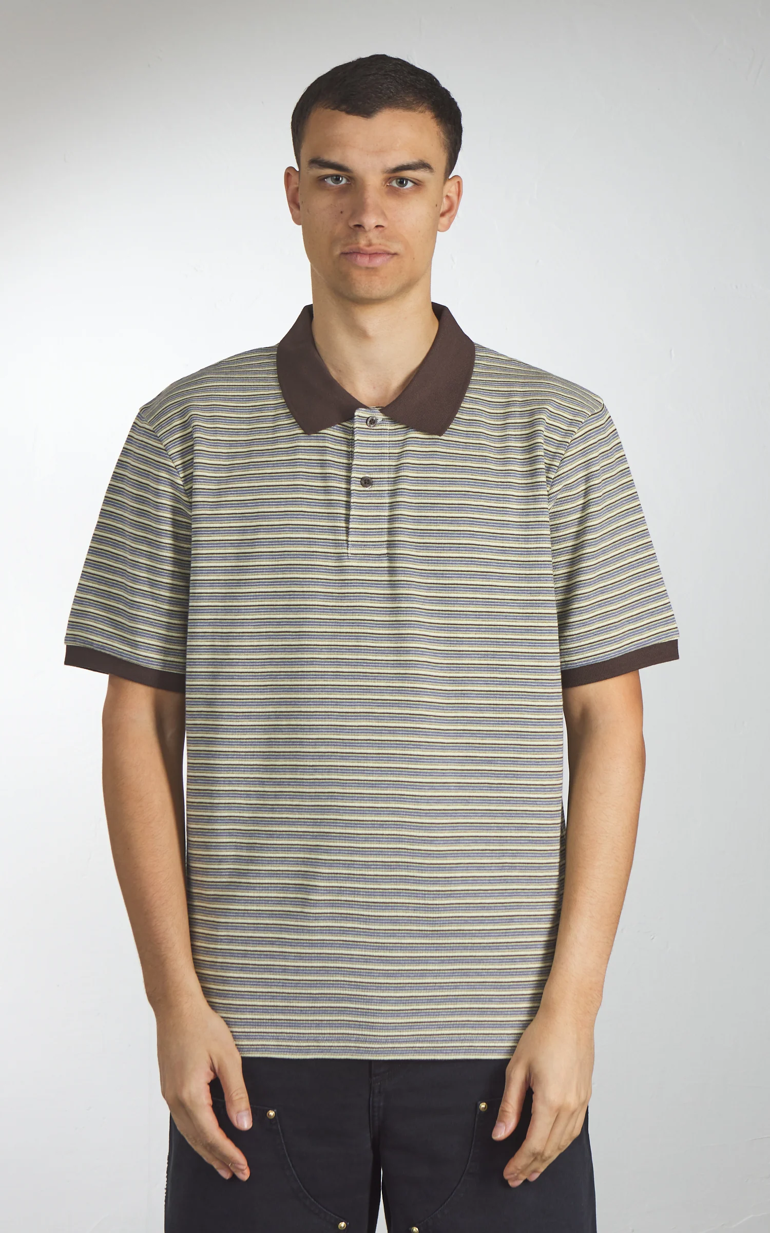Carhartt WIP S/S Dion Polo Dion Stripe/Wax - Image 2