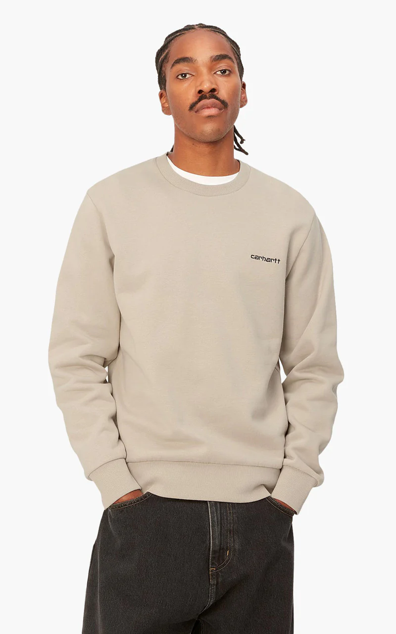 Carhartt WIP Script Embroidery Sweat Wall/Black - Image 2