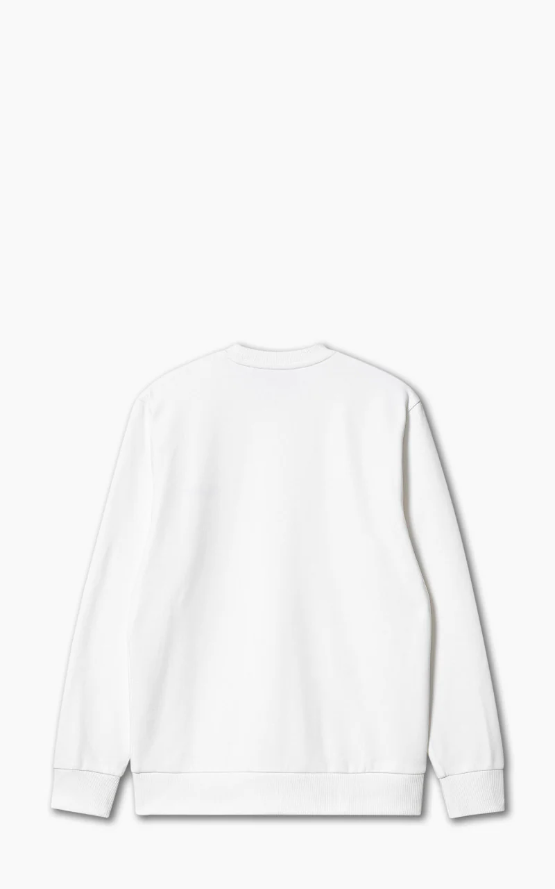 Carhartt WIP Script Embroidery Sweat White/Black - Image 5