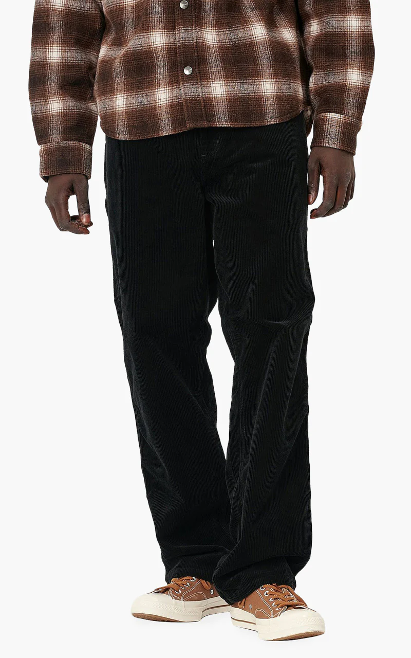 Carhartt WIP Single Knee Pant Conventry Corduroy Rinsed Black - Image 4