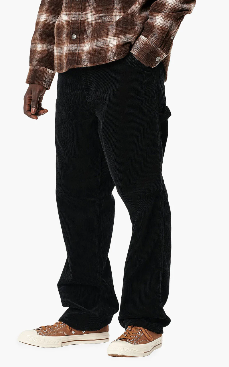 Carhartt WIP Single Knee Pant Conventry Corduroy Rinsed Black - Image 5