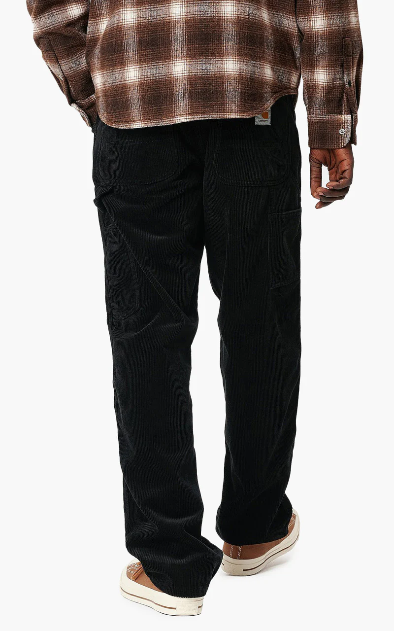 Carhartt WIP Single Knee Pant Conventry Corduroy Rinsed Black - Image 6