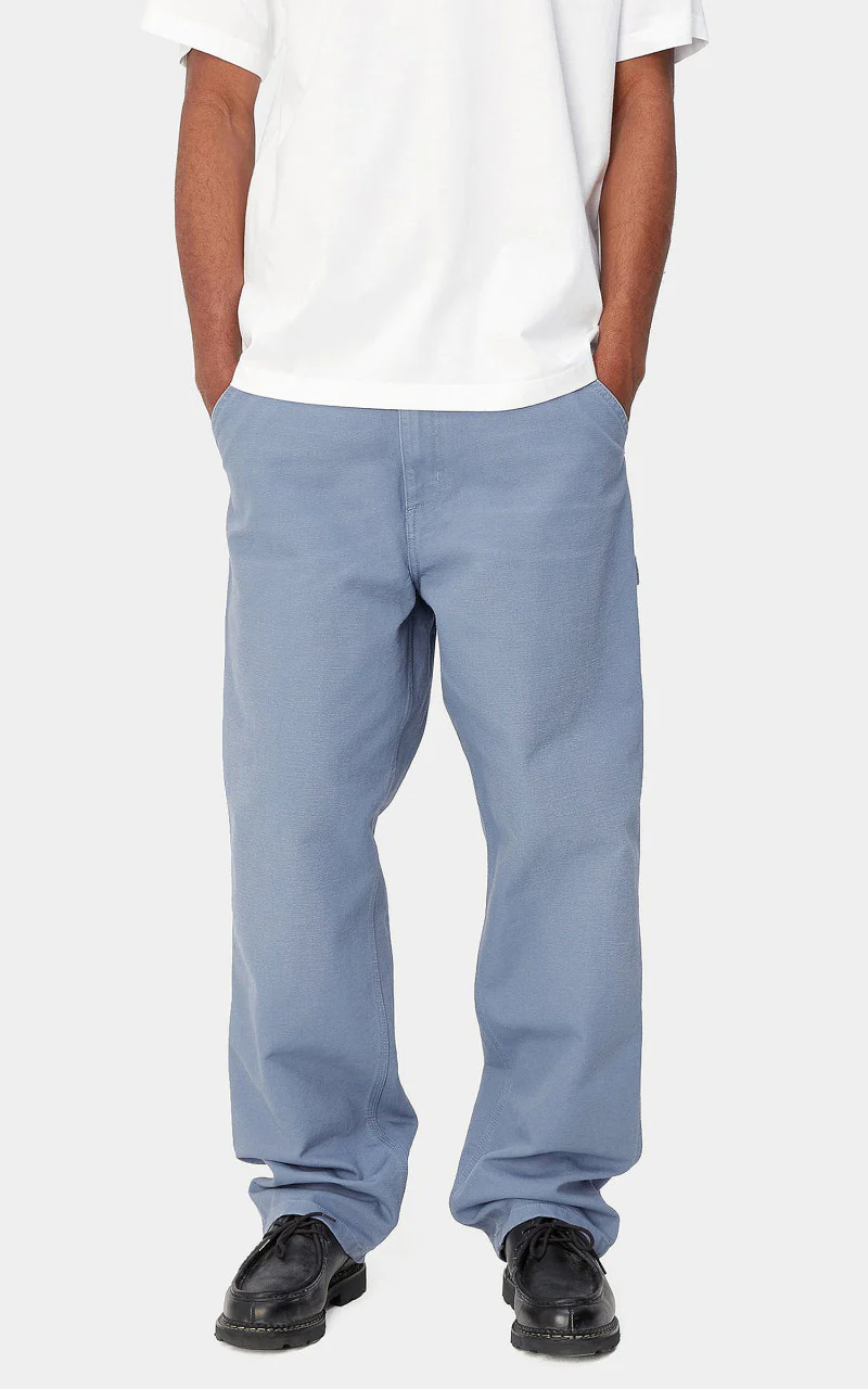 Carhartt WIP Single Knee Pant Dearborn Aged Canvas Bay Blue - Image 4