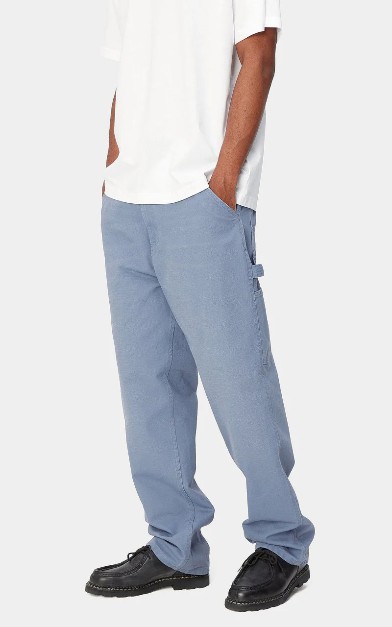Carhartt WIP Single Knee Pant Dearborn Aged Canvas Bay Blue - Image 5