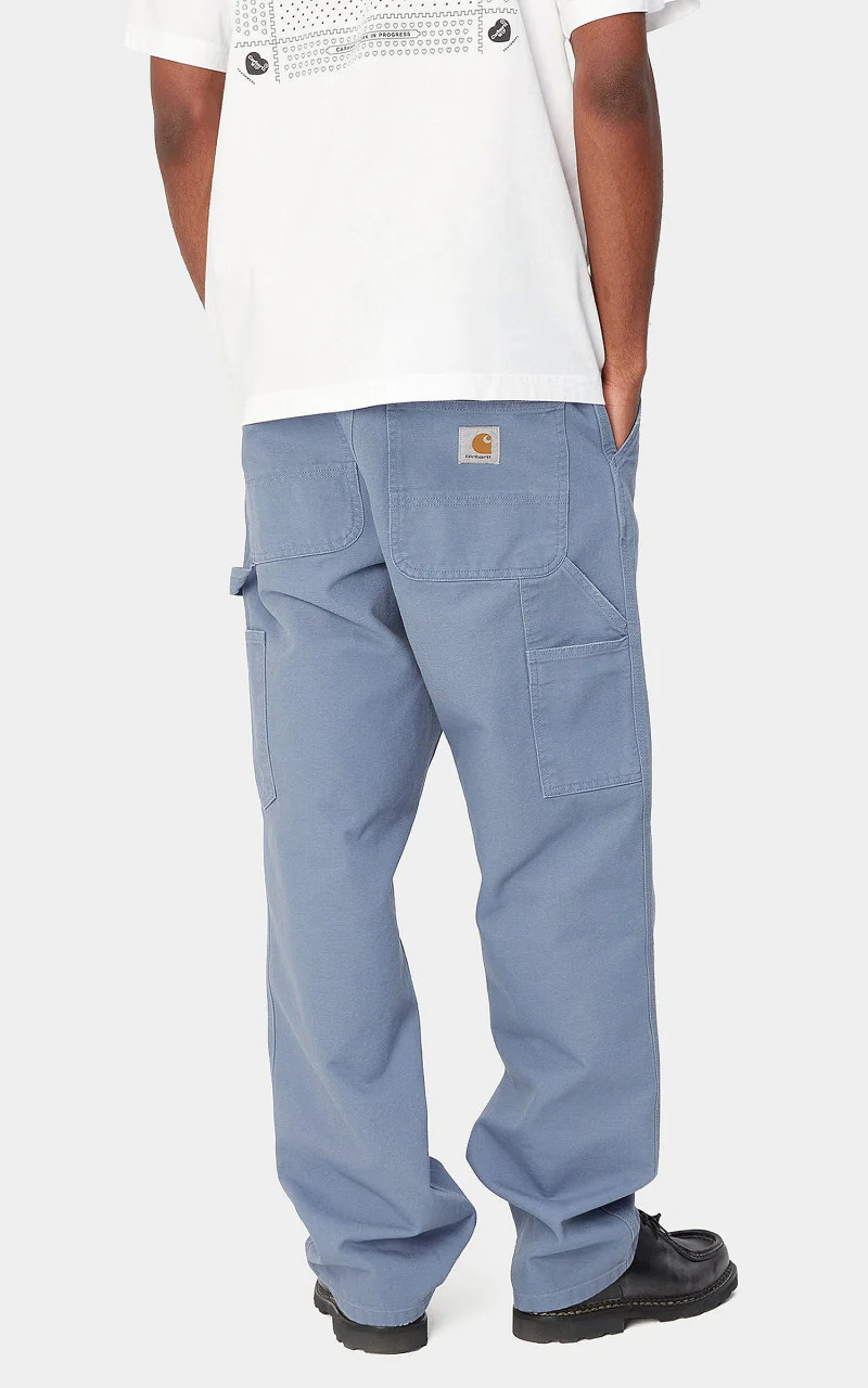 Carhartt WIP Single Knee Pant Dearborn Aged Canvas Bay Blue - Image 6