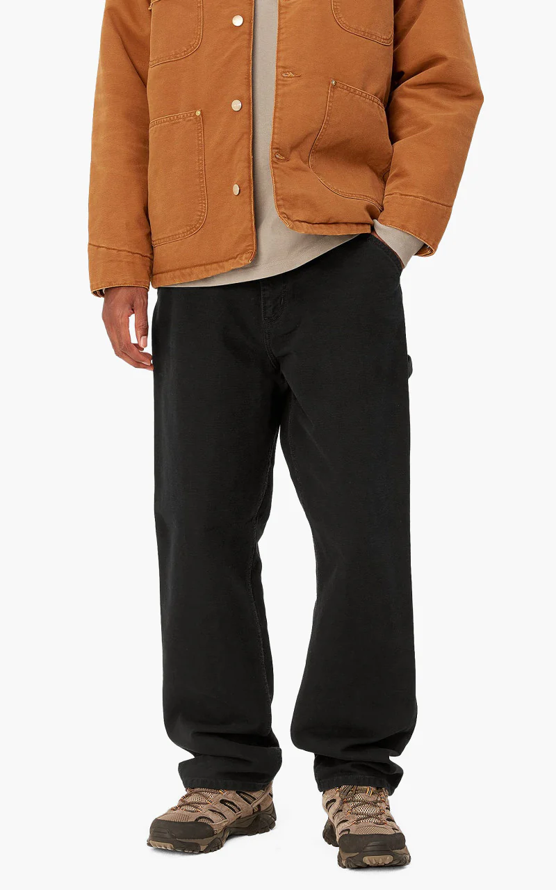 Carhartt WIP Single Knee Pant Dearborn Canvas Aged Black - Image 4