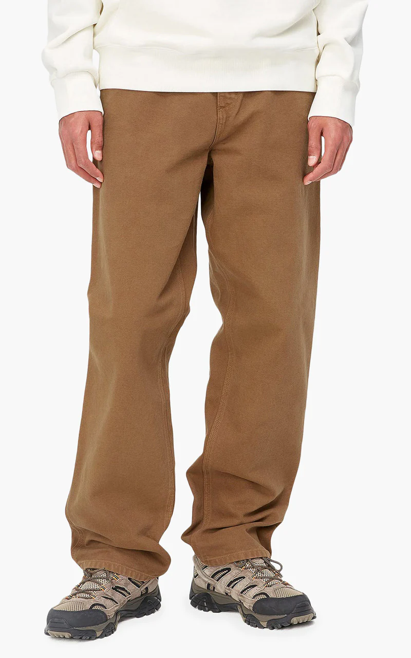 Carhartt WIP Single Knee Pant Dearborn Canvas Faded Tamarind - Image 2