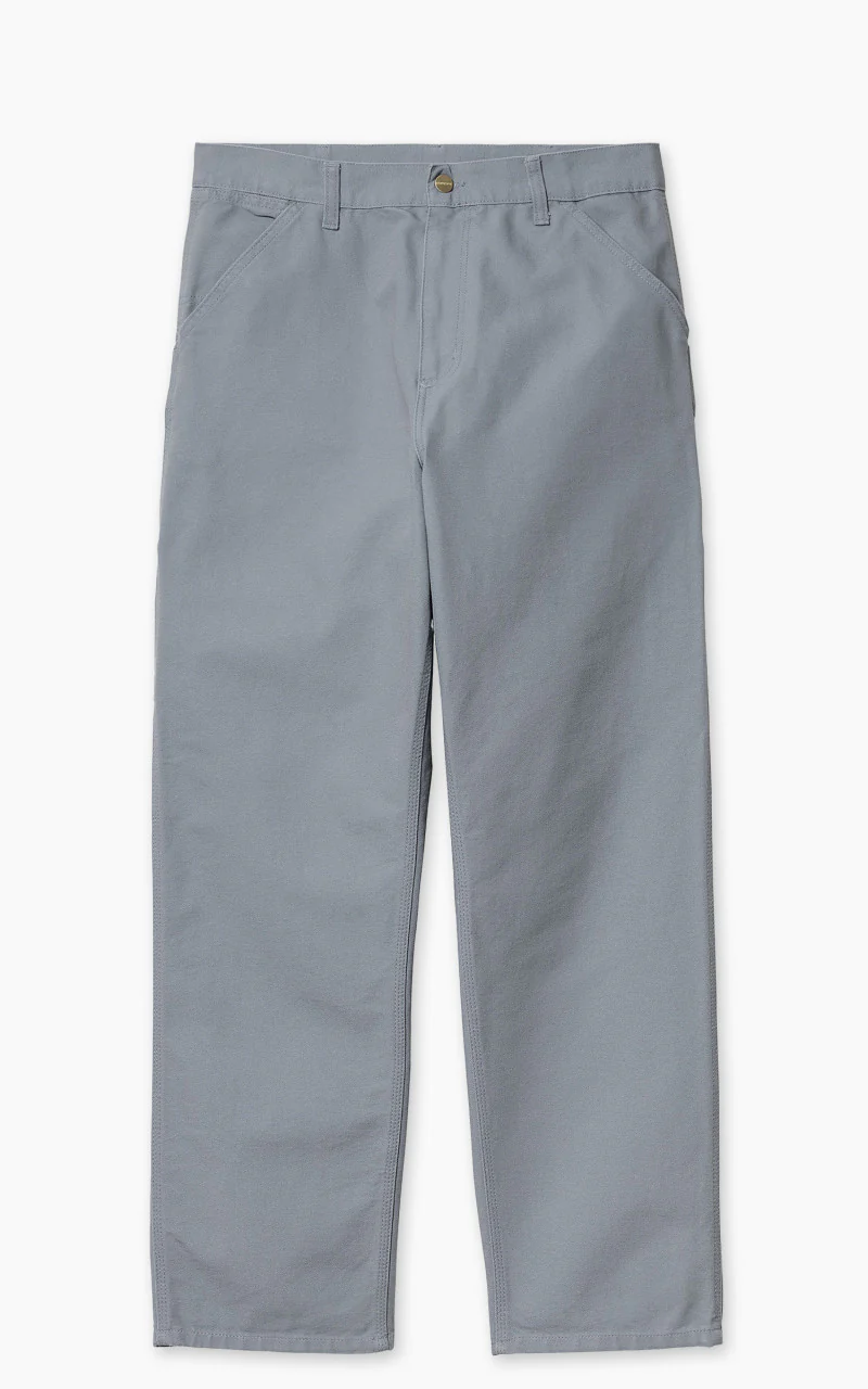 Carhartt WIP Single Knee Pant Dearborn Canvas Rinsed Dove Grey - Image 2
