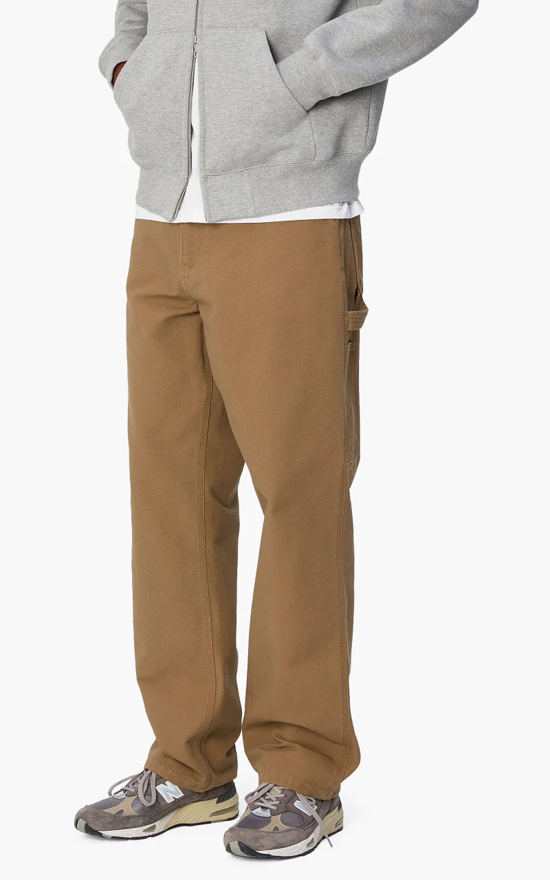 Carhartt WIP Single Knee Pant Dearborn Canvas Rinsed Hamilton Brown - Image 5