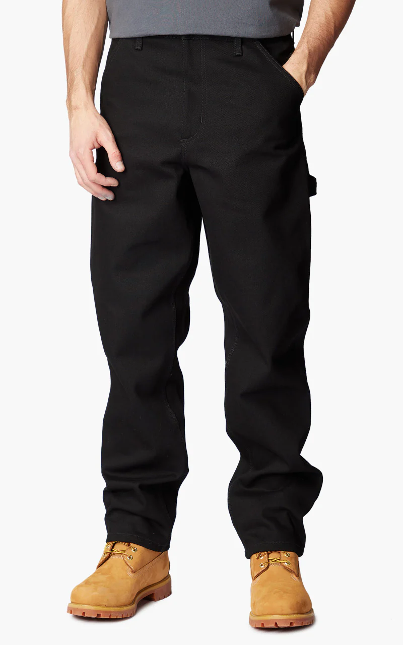 Carhartt WIP Single Knee Pant Smith Denim Rigid Black - Image 4